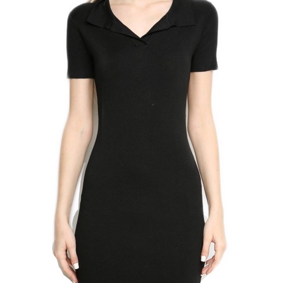 Brandy Melville Dresses & Skirts - Brandy Melville Black Madeline collared dress